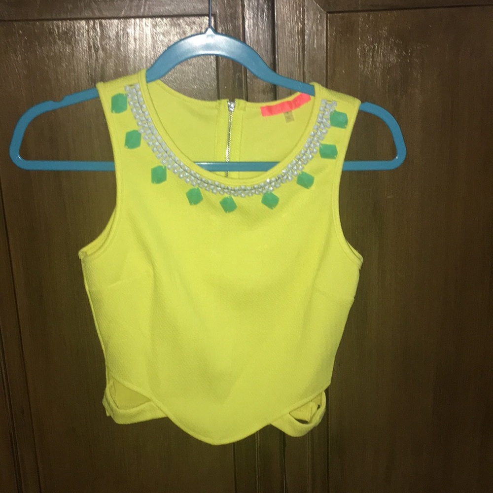 Yellow Crop top